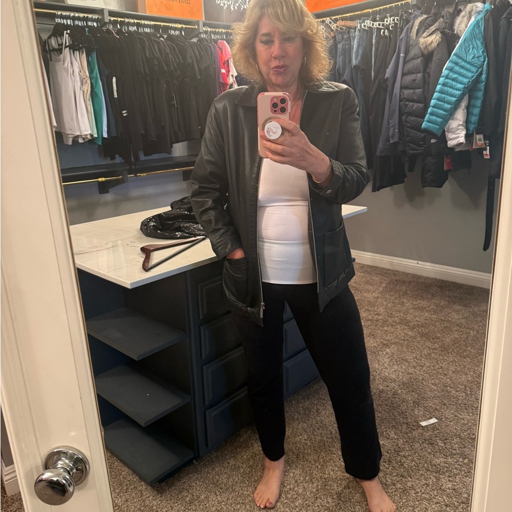 Kenneth Cole Black Leather Jacket for Women